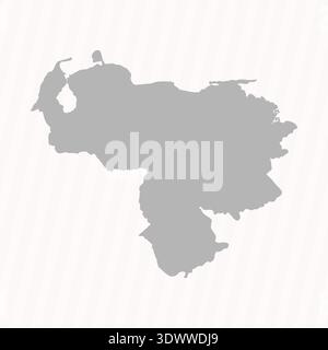 Flat Gray Venezuela Map Banner Background, vector editable design, can be used for business or presentation design. Stock Vector