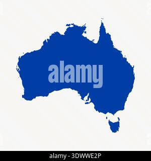 Abstract Blue Australia Simple Map, vector editable design, can be used for business or presentation design. Stock Vector