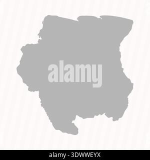 Flat Gray Suriname Map Banner Background, vector editable design, can be used for business or presentation design. Stock Vector
