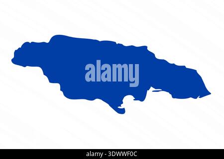Abstract Blue Jamaica Simple Map, vector editable design, can be used for business or presentation design. Stock Vector