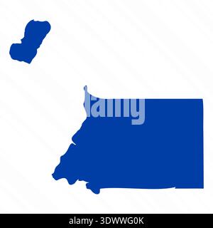 Abstract Blue Equatorial Guinea Simple Map, vector editable design, can be used for business or presentation design. Stock Vector