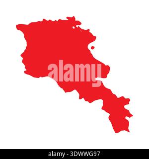 Abstract Red Armenia Simple Map, vector editable design, can be used for business or presentation design. Stock Vector