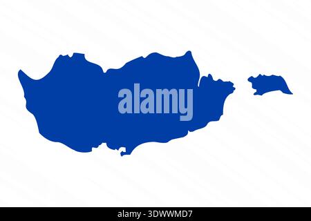 Abstract Blue Cyprus Simple Map, vector editable design, can be used for business or presentation design. Stock Vector