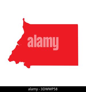 Abstract Red Equatorial Guinea Simple Map, vector editable design, can be used for business or presentation design. Stock Vector