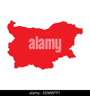 Abstract Red Bulgaria Simple Map, vector editable design, can be used for business or presentation design. Stock Vector