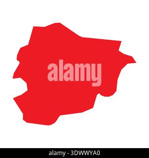 Abstract Red Andorra Simple Map, vector editable design, can be used for business or presentation design. Stock Vector