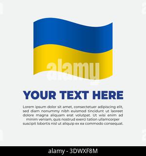 Ukraine Flag Banner Background Template, vector editable design, can be used for business or presentation design. Stock Vector