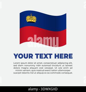Liechtenstein Flag Banner Background Template, vector editable design, can be used for business or presentation design. Stock Vector