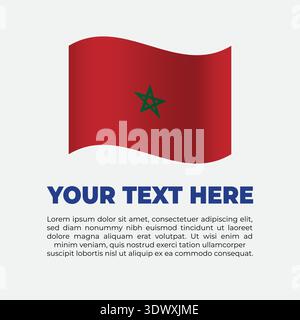 Morocco Flag Banner Background Template, vector editable design, can be used for business or presentation design. Stock Vector