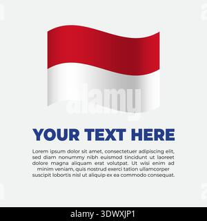 Indonesia Flag Banner Background Template, vector editable design, can be used for business or presentation design. Stock Vector
