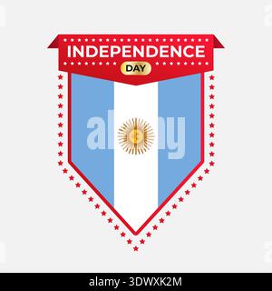 Argentina Independence Day Banner Design, vector editable design, can be used for business or presentation design. Stock Vector