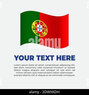 Portugal Flag Banner Background Template, vector editable design, can be used for business or presentation design. Stock Vector
