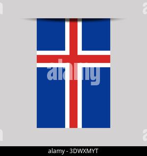 Iceland Banner Flag Vector Illustration, vector editable design, can be used for business or presentation design. Stock Vector