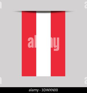 Austria Banner Flag Vector Illustration, vector editable design, can be used for business or presentation design. Stock Vector