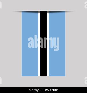 Botswana Banner Flag Vector Illustration, vector editable design, can be used for business or presentation design. Stock Vector