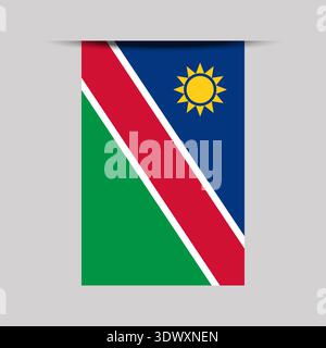 Namibia Banner Flag Vector Illustration, vector editable design, can be used for business or presentation design. Stock Vector