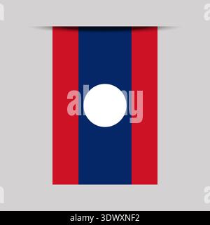 Laos Banner Flag Vector Illustration, vector editable design, can be used for business or presentation design. Stock Vector