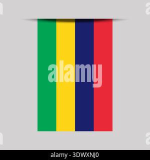 Mauritius Banner Flag Vector Illustration, vector editable design, can be used for business or presentation design. Stock Vector