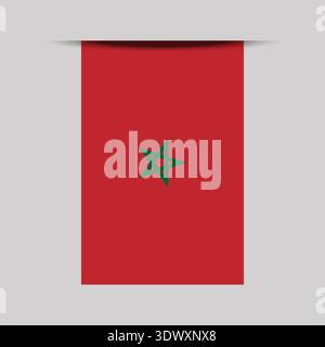 Morocco Banner Flag Vector Illustration, vector editable design, can be used for business or presentation design. Stock Vector
