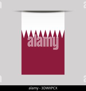 Qatar Banner Flag Vector Illustration, vector editable design, can be used for business or presentation design. Stock Vector