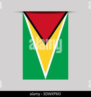 Guyana Banner Flag Vector Illustration, vector editable design, can be used for business or presentation design. Stock Vector