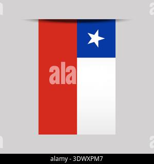 Chile Banner Flag Vector Illustration, vector editable design, can be used for business or presentation design. Stock Vector