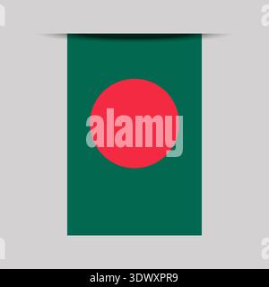 Bangladesh Banner Flag Vector Illustration, vector editable design, can be used for business or presentation design. Stock Vector