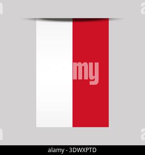 Indonesia Banner Flag Vector Illustration, vector editable design, can be used for business or presentation design. Stock Vector