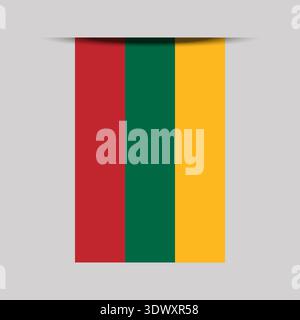 Lithuania Banner Flag Vector Illustration, vector editable design, can be used for business or presentation design. Stock Vector