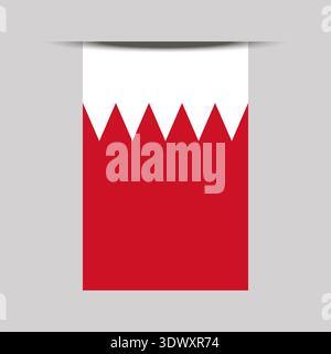 Bahrain Banner Flag Vector Illustration, vector editable design, can be used for business or presentation design. Stock Vector