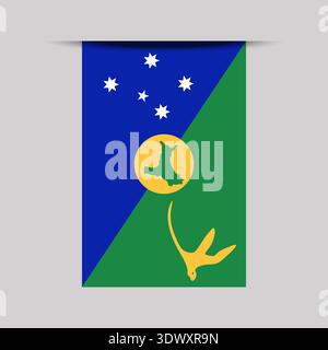 Christmas Island Banner Flag Vector Illustration, vector editable design, can be used for business or presentation design. Stock Vector