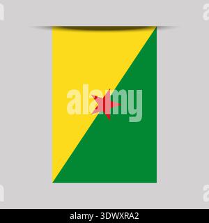 French Guiana Banner Flag Vector Illustration, vector editable design, can be used for business or presentation design. Stock Vector