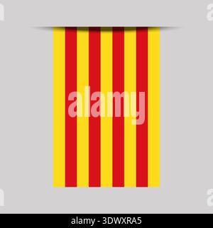 Catalonia Banner Flag Vector Illustration, vector editable design, can be used for business or presentation design. Stock Vector