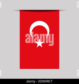 Turkey Banner Flag Vector Illustration, vector editable design, can be used for business or presentation design. Stock Vector