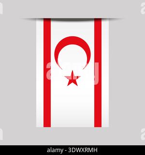 Northern Cyprus Banner Flag Vector Illustration, vector editable design, can be used for business or presentation design. Stock Vector