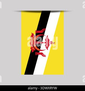 Brunei Banner Flag Vector Illustration, vector editable design, can be used for business or presentation design. Stock Vector