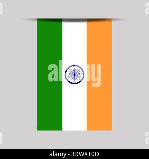 India Banner Flag Vector Illustration, vector editable design, can be used for business or presentation design. Stock Vector