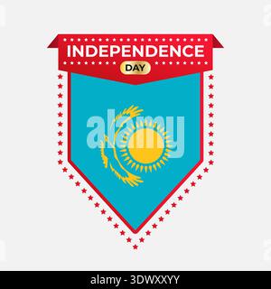 Kazakhstan Independence Day Banner Design, vector editable design, can be used for business or presentation design. Stock Vector