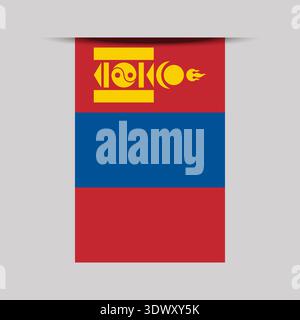 Mongolia Banner Flag Vector Illustration, vector editable design, can be used for business or presentation design. Stock Vector