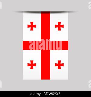 Georgia Banner Flag Vector Illustration, vector editable design, can be used for business or presentation design. Stock Vector