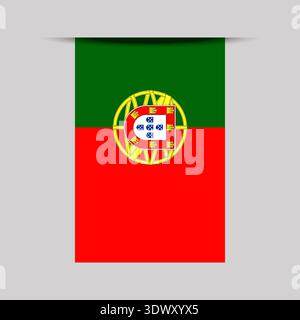 Portugal Banner Flag Vector Illustration, vector editable design, can be used for business or presentation design. Stock Vector