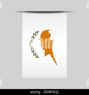 Cyprus Banner Flag Vector Illustration, vector editable design, can be used for business or presentation design. Stock Vector