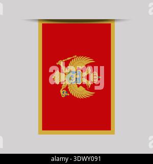 Montenegro Banner Flag Vector Illustration, vector editable design, can be used for business or presentation design. Stock Vector