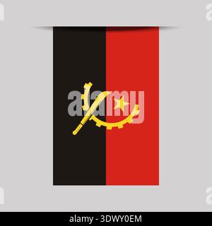 Angola Banner Flag Vector Illustration, vector editable design, can be used for business or presentation design. Stock Vector