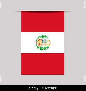 Peru Banner Flag Vector Illustration, vector editable design, can be used for business or presentation design. Stock Vector