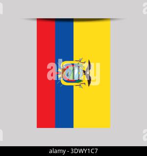 Ecuador Banner Flag Vector Illustration, vector editable design, can be used for business or presentation design. Stock Vector