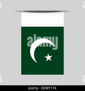 Pakistan Banner Flag Vector Illustration, vector editable design, can be used for business or presentation design. Stock Vector