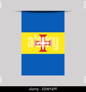 Madeira Banner Flag Vector Illustration, vector editable design, can be used for business or presentation design. Stock Vector