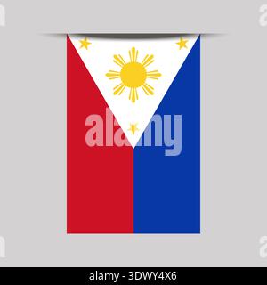 Philippines Banner Flag Vector Illustration, vector editable design, can be used for business or presentation design. Stock Vector