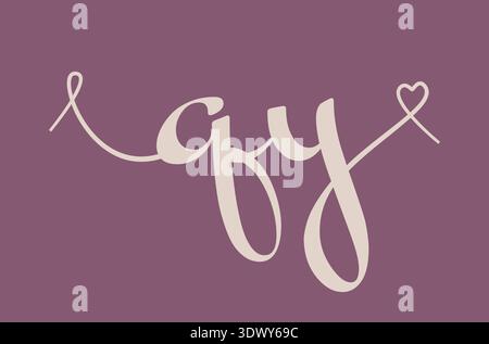 QY initial wedding monogram calligraphy vector illustration. Hand drawn lettering q and y love logo design for valentines day poster, greeting card, p Stock Vector